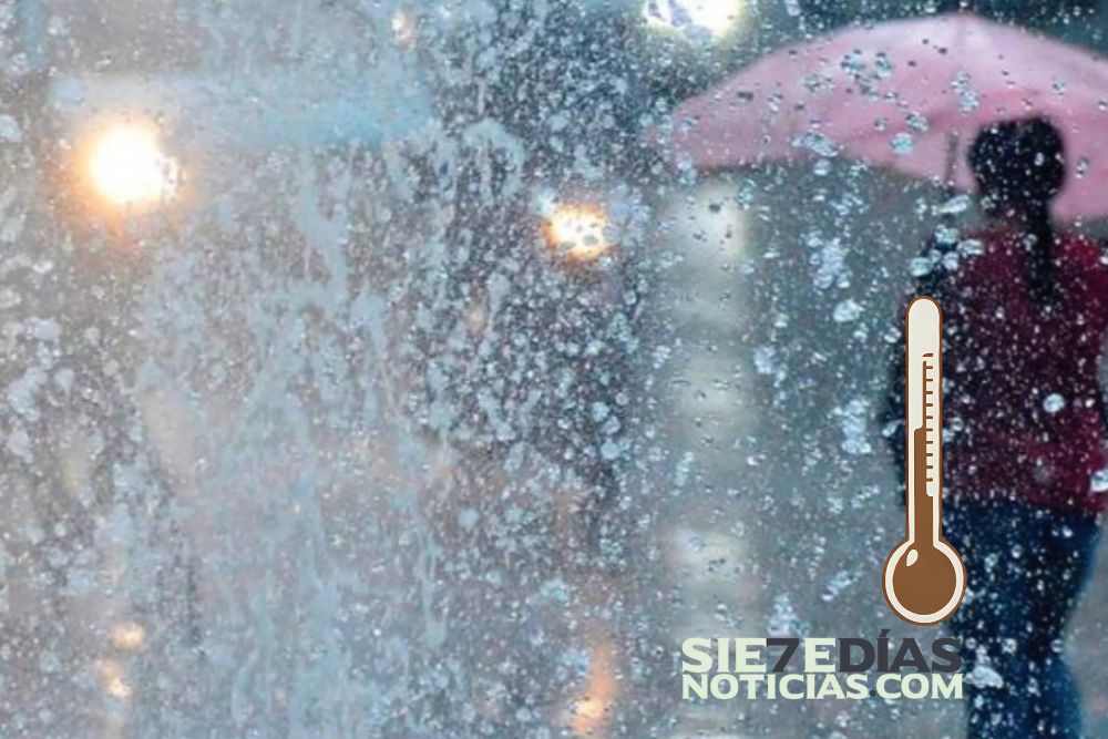 Mapa de lluvias por frente frío 19 en regiones de Veracruz