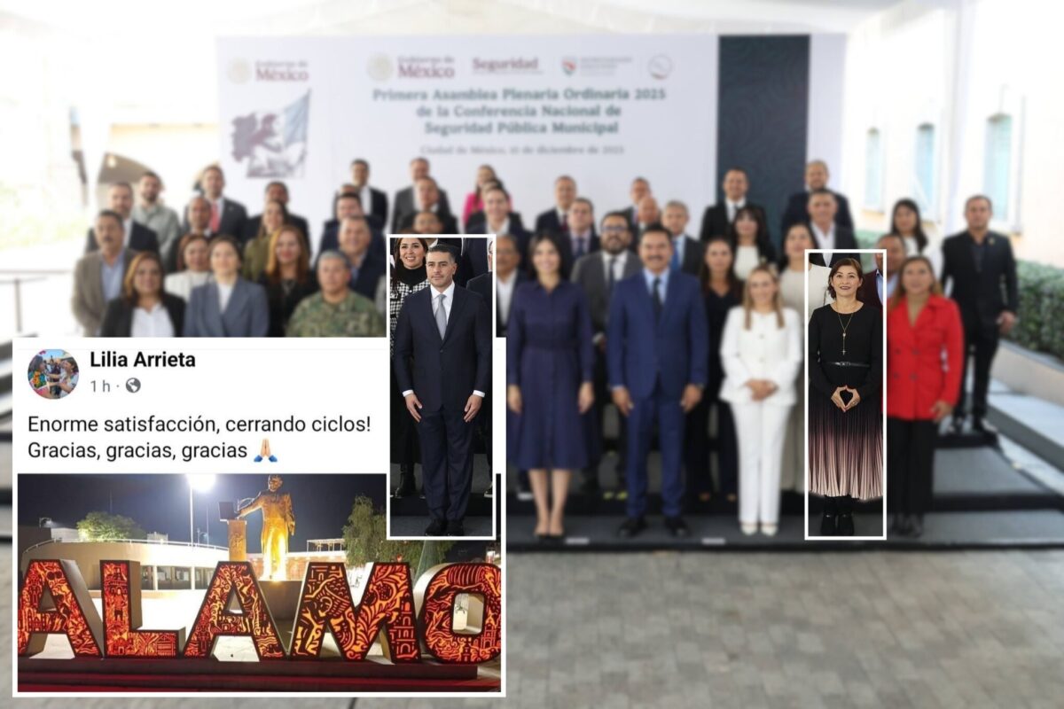 Liliana Arrieta sonriente en foto oficial, pese a críticas por inundaciones en Álamo