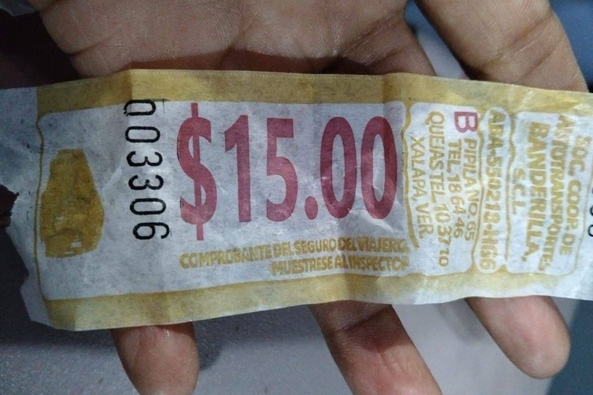 Boleto de 15 pesos por pasaje urbano en Xalapa tras aumento no anunciado