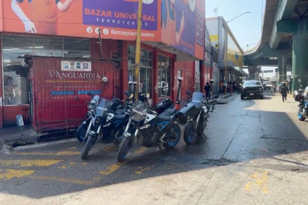 Zona acordonada tras ataque armado en el centro de Poza Rica.