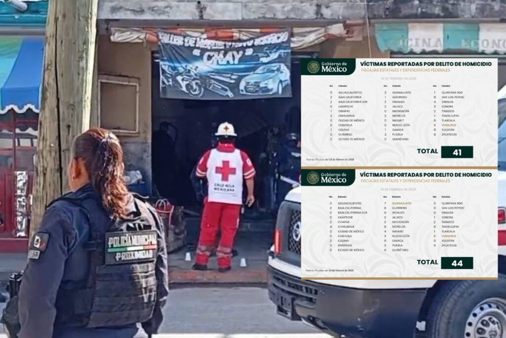 Elementos policiacos acordonan escena del crimen en Veracruz tras jornada violenta