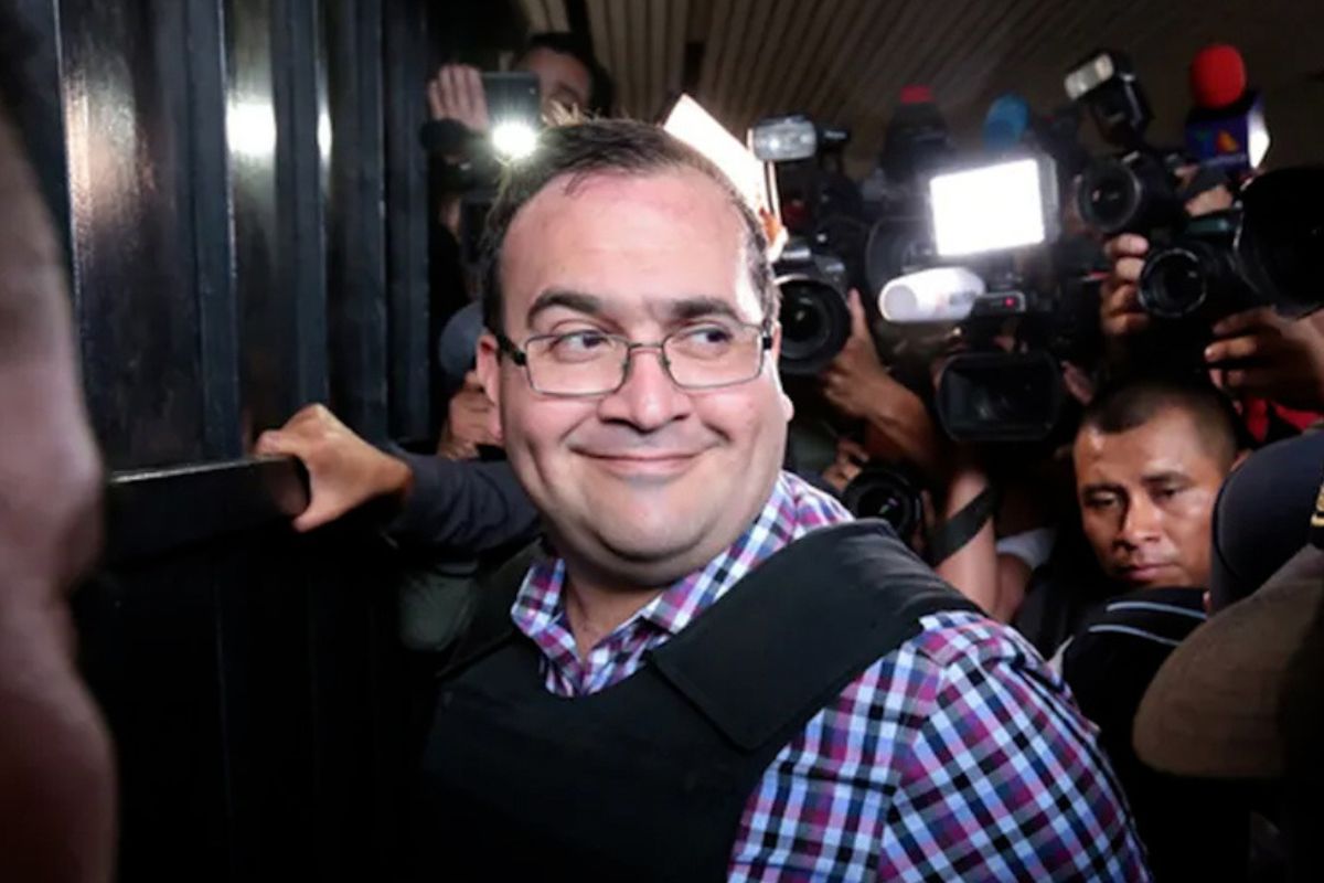 Javier Duarte durante audiencia tras ser vinculado a proceso por peculado