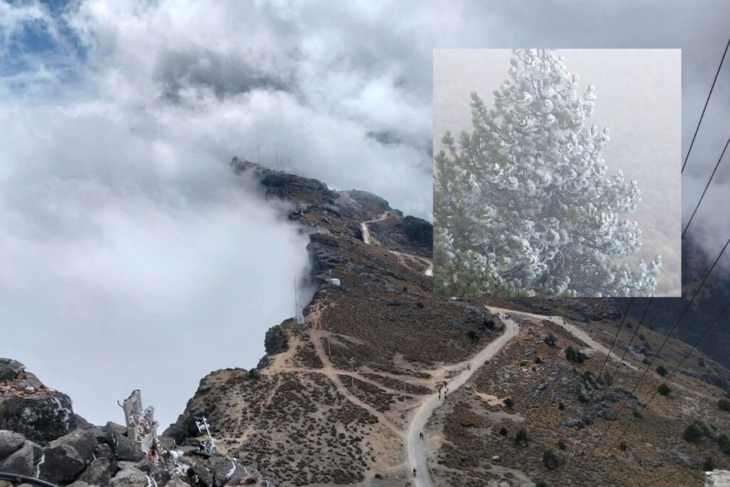 Helada y cencellada en zonas montañosas de Veracruz durante febrero de 2026