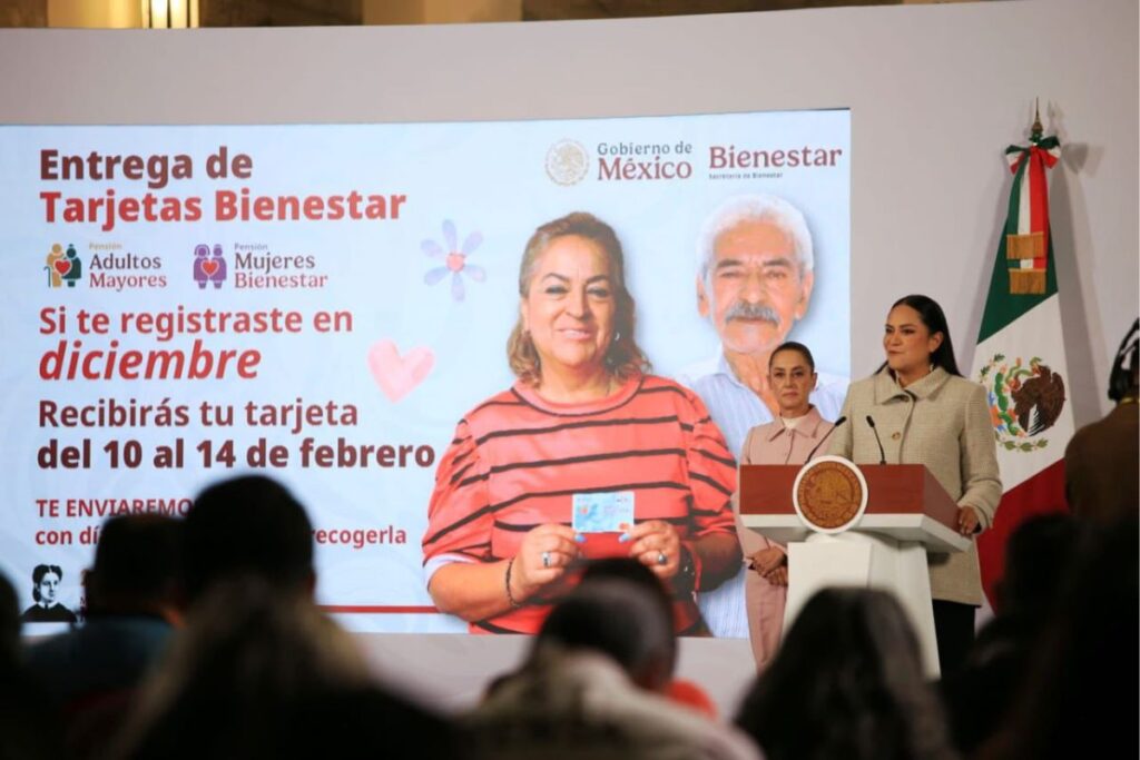 Entrega de tarjetas de la Pensión Bienestar y Mujeres Bienestar en febrero
