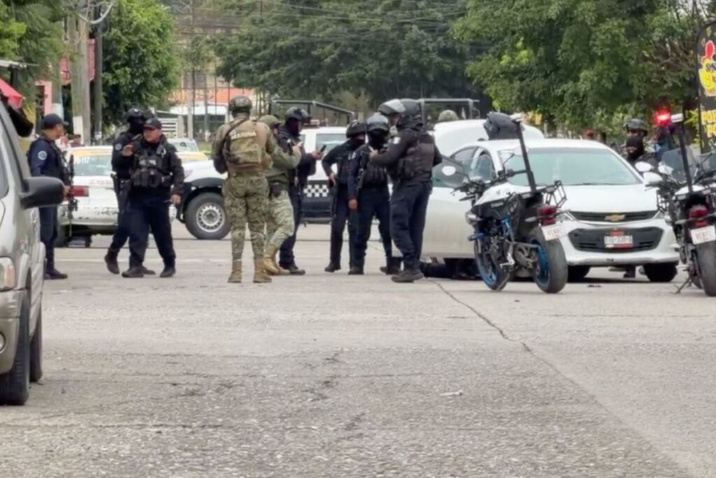 Operativo tras balacera en Poza Rica y hechos violentos en Papantla en marzo de 2026.