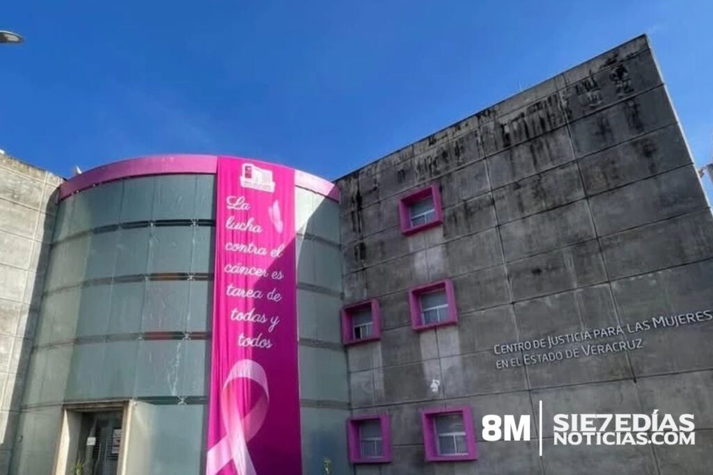 Centro de Justicia para las Mujeres en Veracruz durante investigación sobre su presupuesto y atención a víctimas.