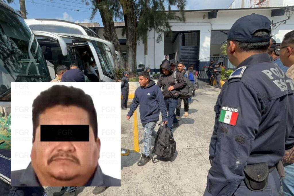 tráiler con migrantes asegurado en carretera Veracruz Xalapa por autoridades