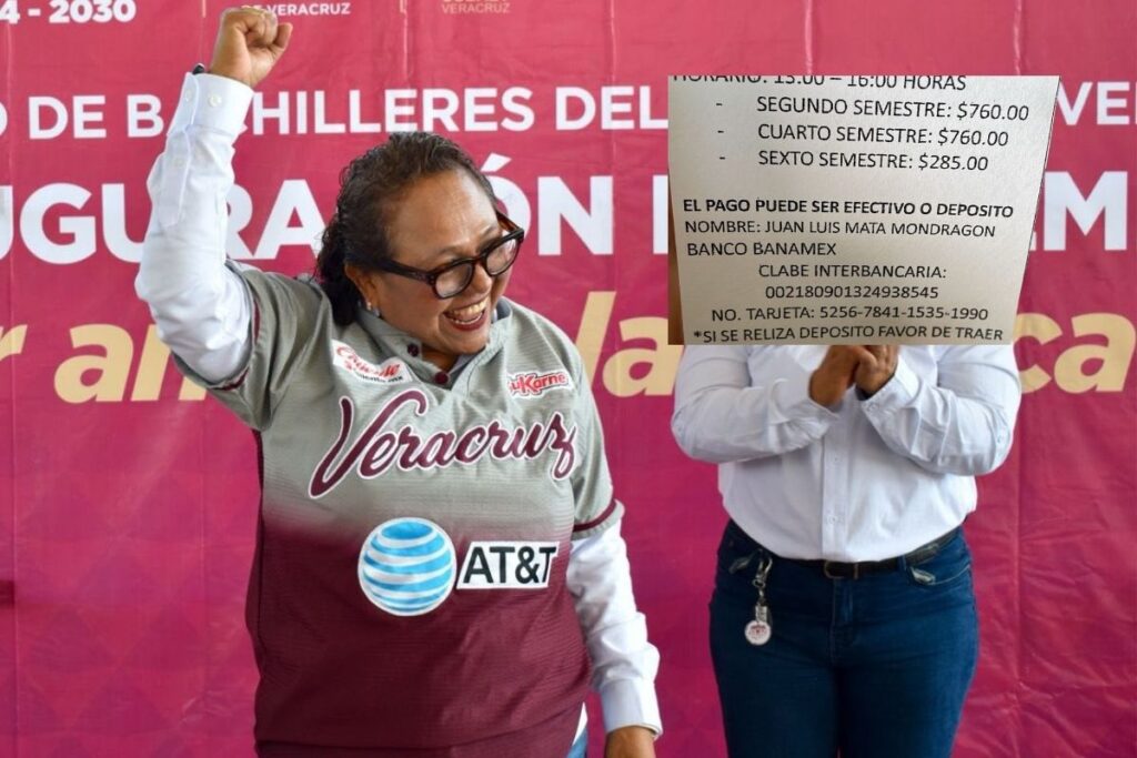 Aviso de pago de libros del COBAEV con depósito a cuenta particular fuera del sistema de Hacienda.