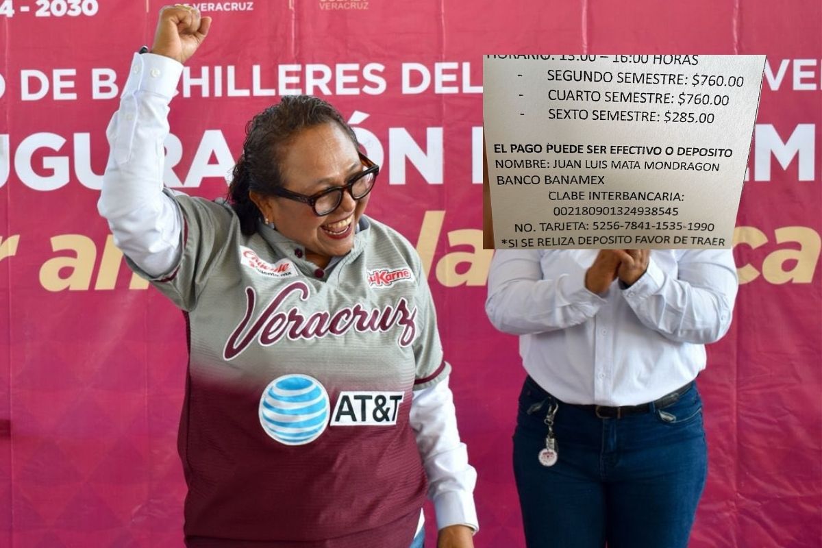 Aviso de pago de libros del COBAEV con depósito a cuenta particular fuera del sistema de Hacienda.