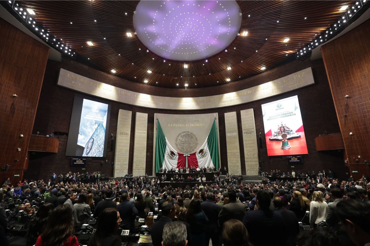 Diputados de Movimiento Ciudadano votando reforma electoral Plan B en Cámara de Diputados