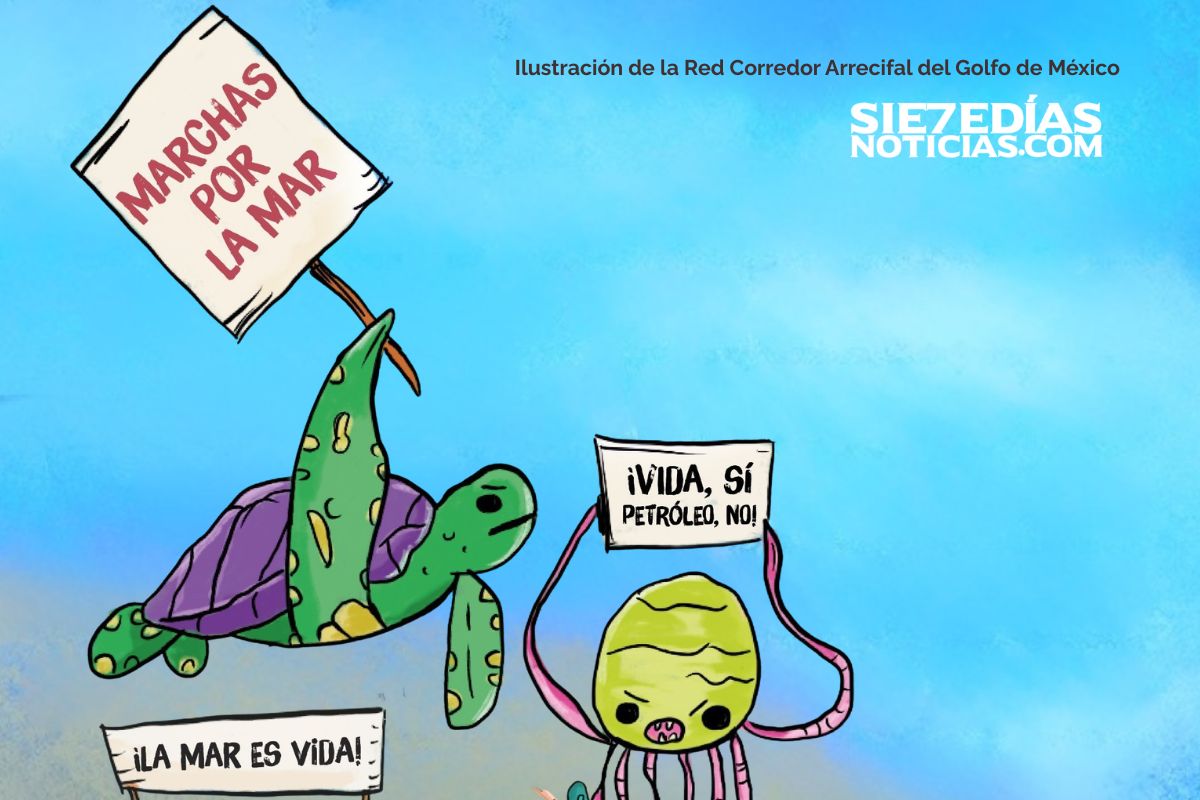 convocatoria a marchas por derrame de petróleo en el Golfo de México Veracruz