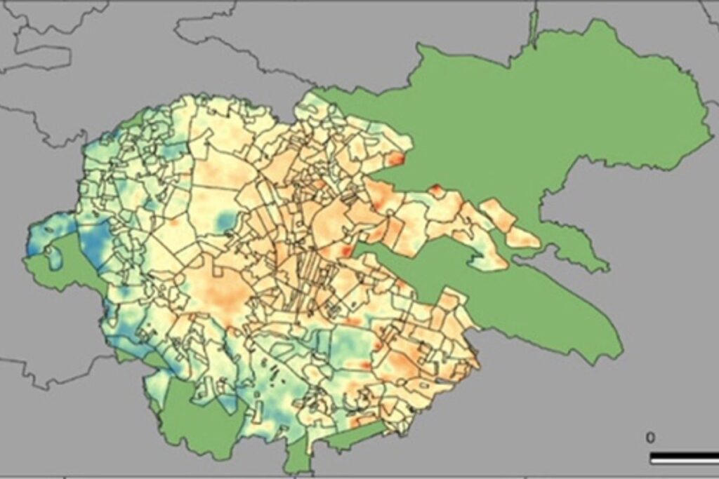 Zona urbana de Xalapa con altas temperaturas por efecto de islas de calor