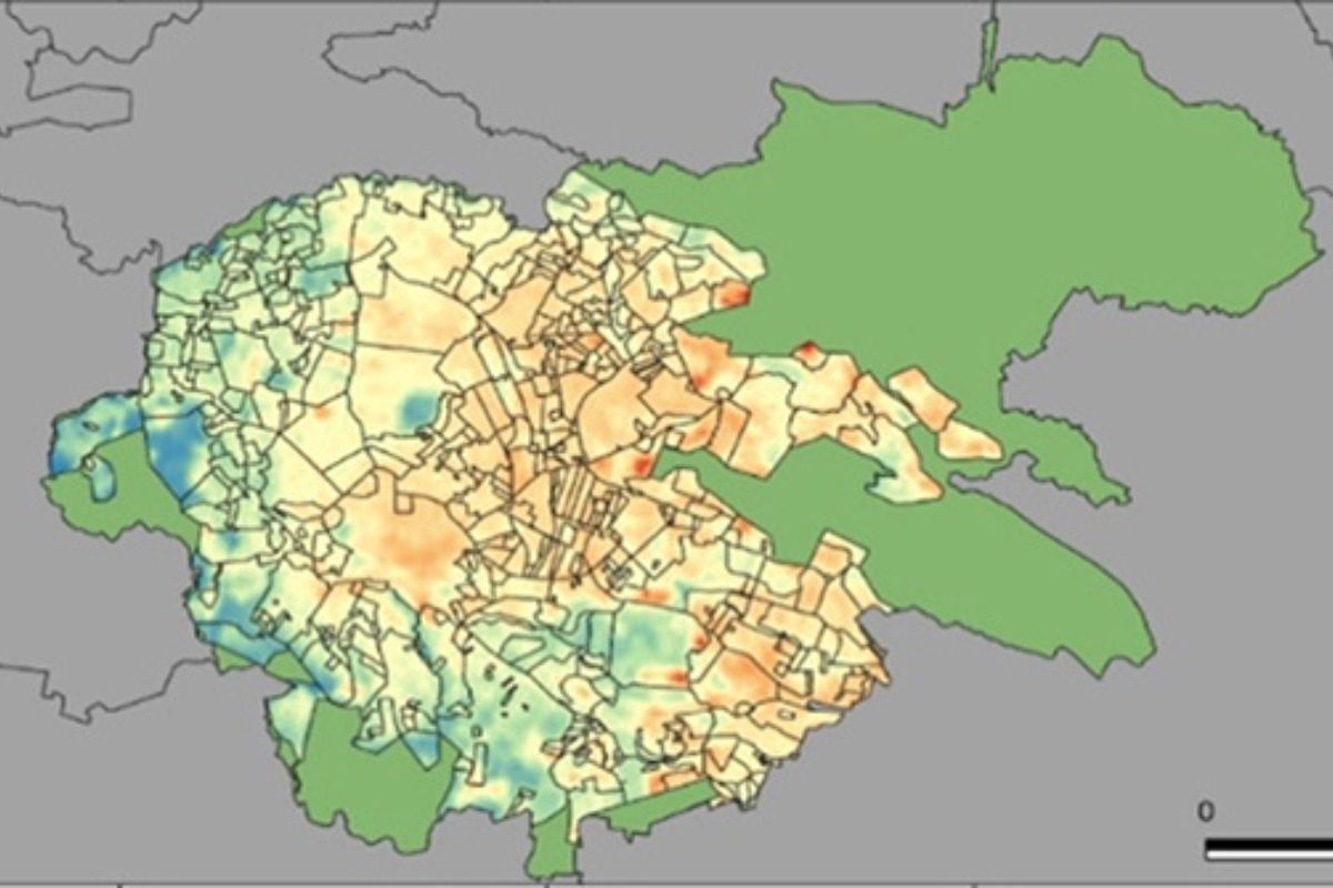 Zona urbana de Xalapa con altas temperaturas por efecto de islas de calor