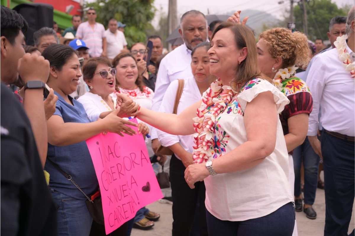 Rocío Nahle en Papantla rechaza división en Morena Veracruz tras críticas políticas