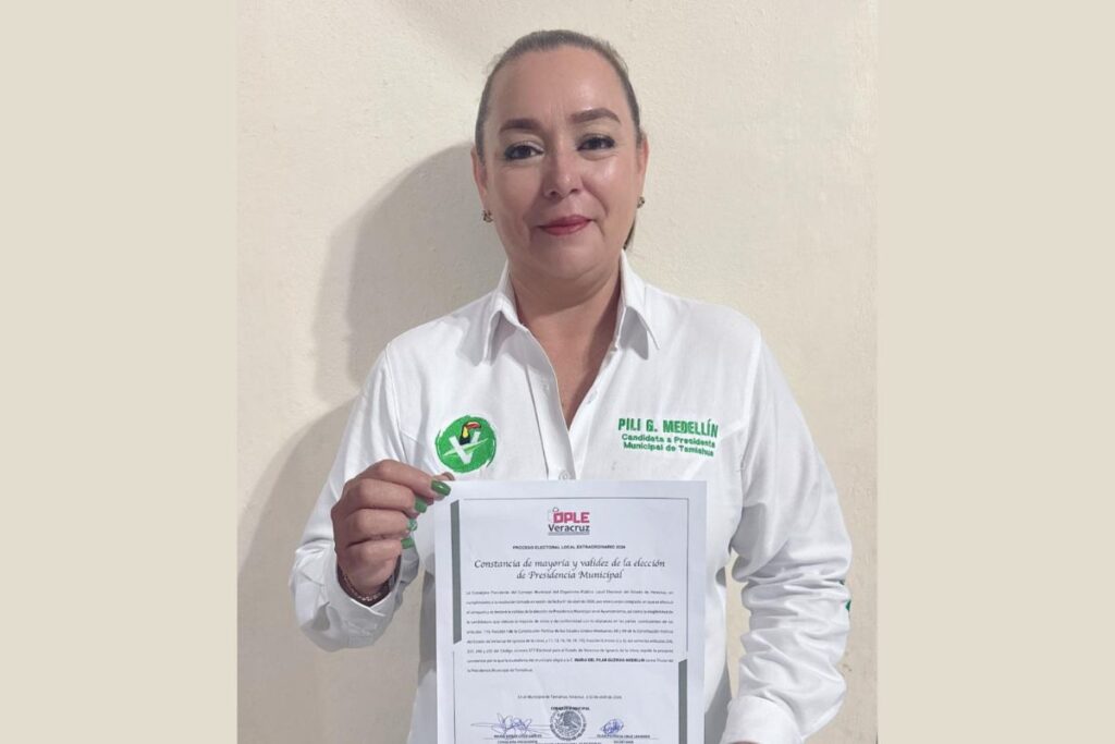 Pilar Guzmán recibe constancia de mayoría en Tamiahua tras ganar por 24 votos