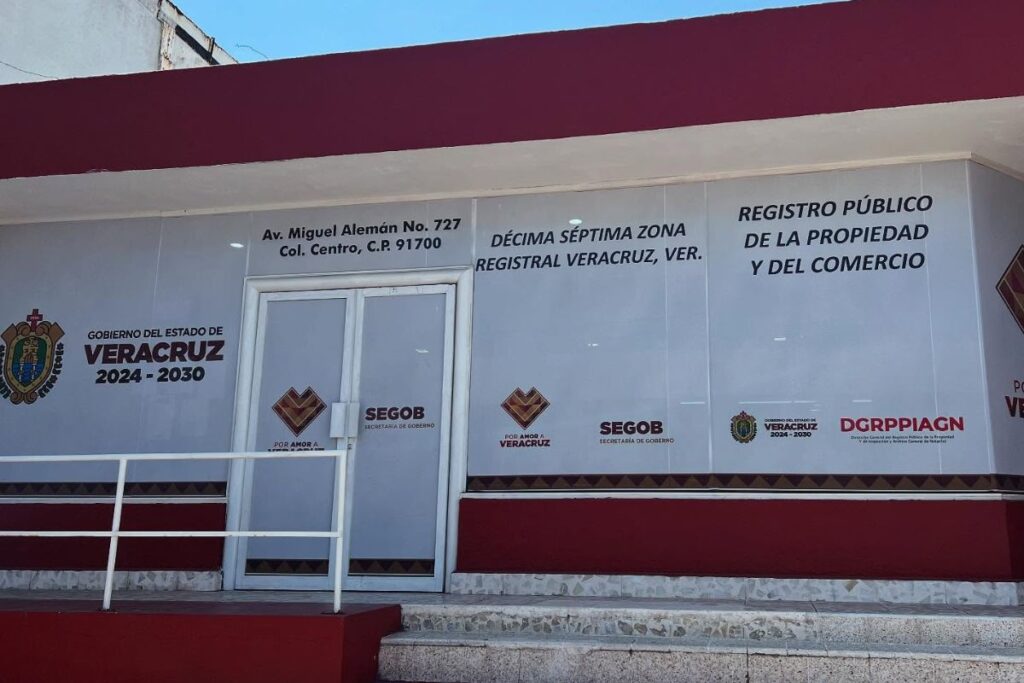 Oficinas del Registro Público de la Propiedad en Veracruz con baja supervisión institucional