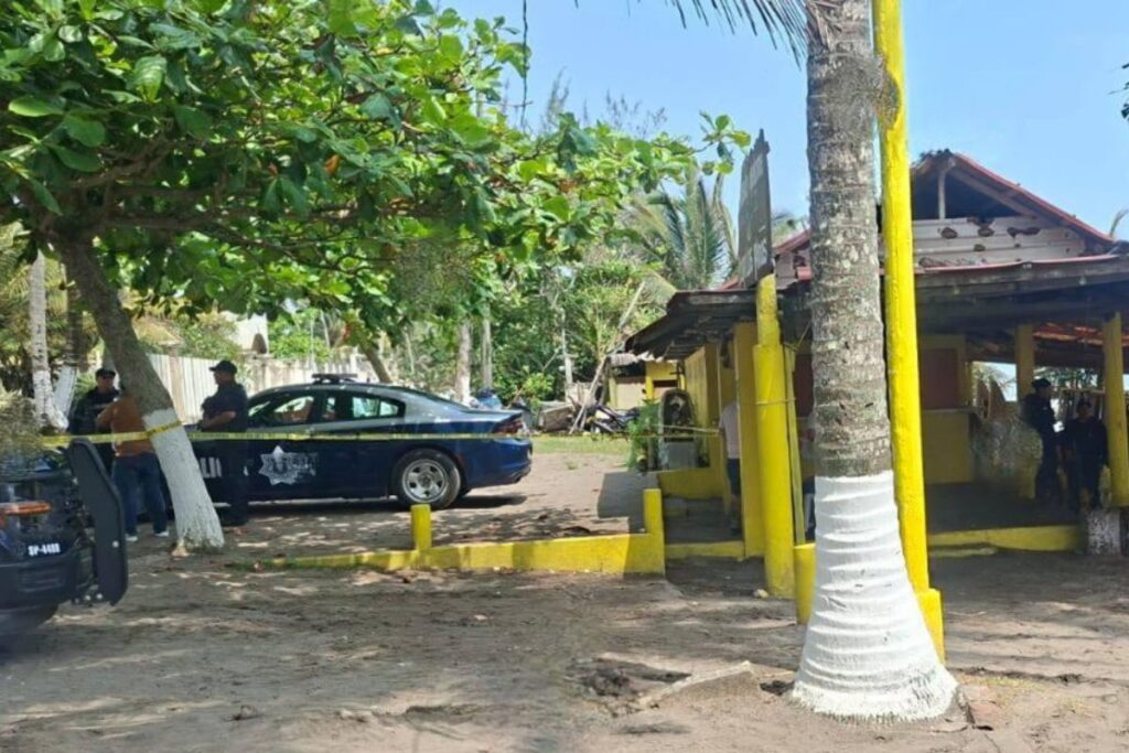 Operativo de seguridad tras balacera en Monte Gordo Tecolutla con personas heridas