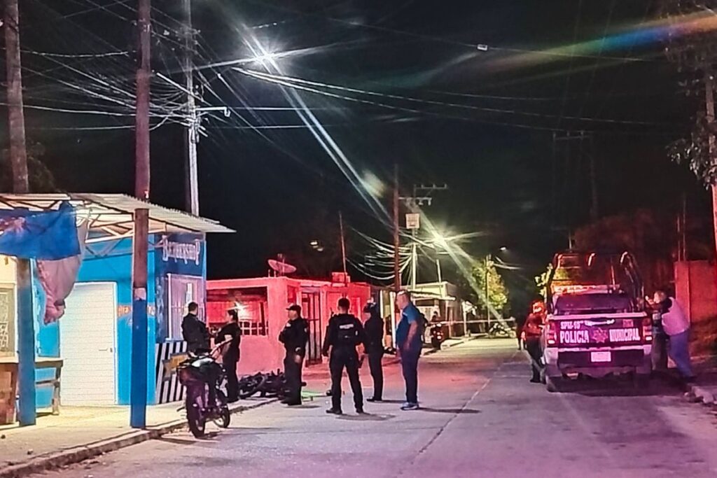 Escena de ataque armado en Las Choapas Veracruz donde un joven fue asesinado