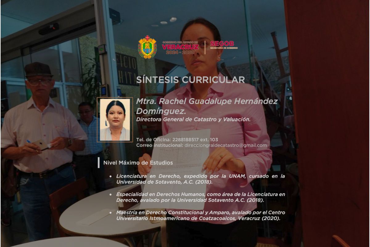 Rachel Guadalupe Hernández Domínguez, directora de Catastro Veracruz señalada por presiones laborales.