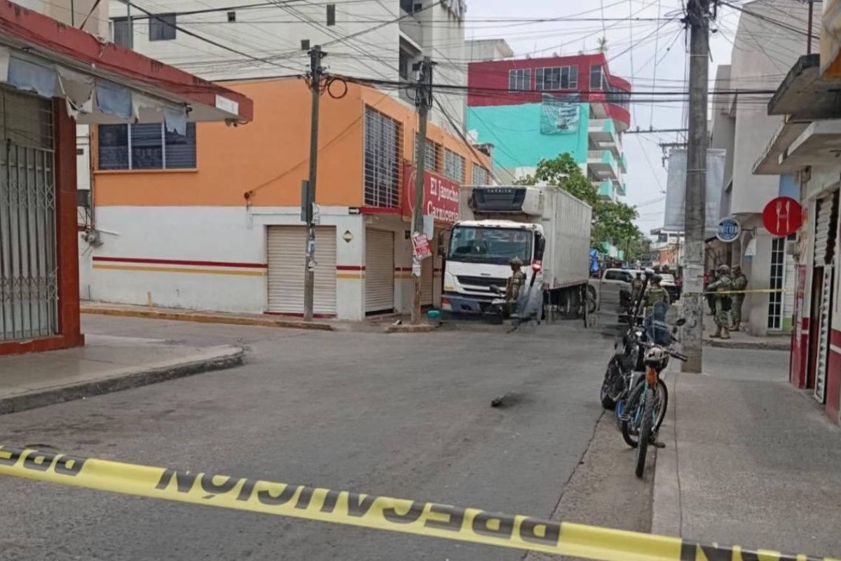 Operativo de seguridad tras ataque armado en carnicería de Tuxpan con cuatro lesionados
