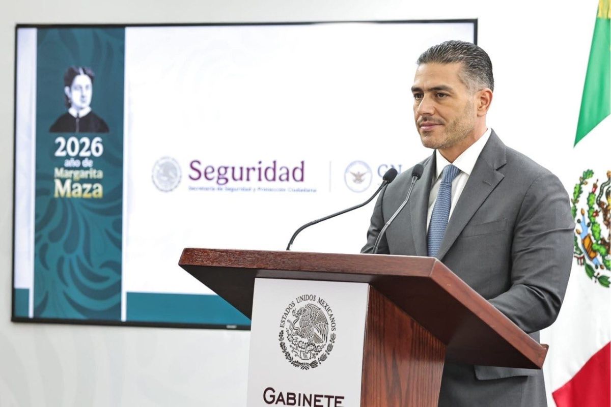 Omar García Harfuch durante actividades oficiales como secretario de Seguridad, tras encabezar la aprobación del gabinete federal.