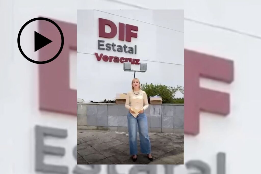 Felicia Viveros Salazar, presidenta del DIF Municipal de Misantla, durante una actividad de asistencia social en el municipio.