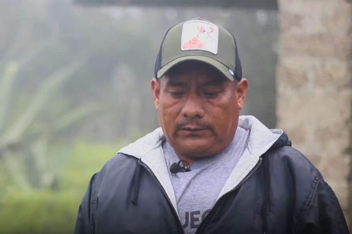 Diego Fernando Bonilla, integrante de la comunidad hñuhú de El Pericón, durante el seguimiento de su caso de tortura en Veracruz.