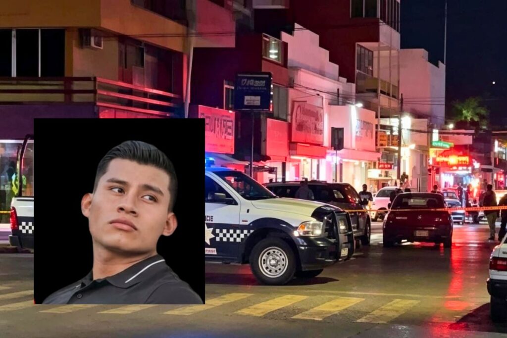 Zona acordonada en la colonia Obrera de Poza Rica donde fue asesinado Román Marroquín durante un ataque armado