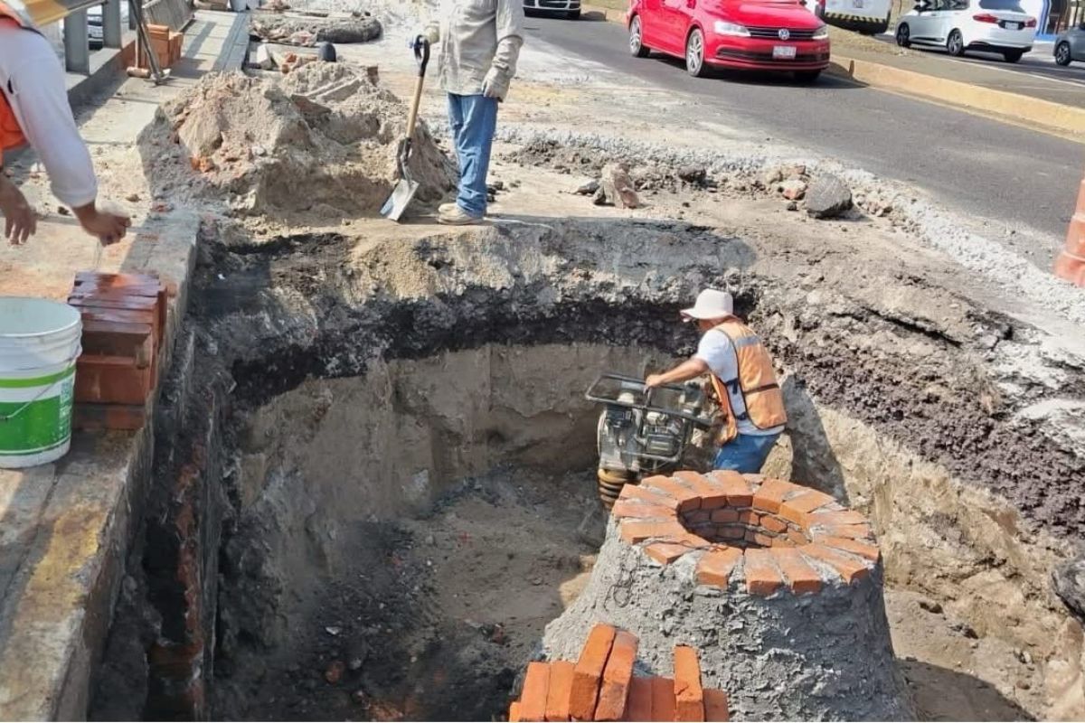 Puente Macuiltépetl en Xalapa donde reapareció un hundimiento 15 días después de los trabajos de reparación realizados por el Ayuntamiento
