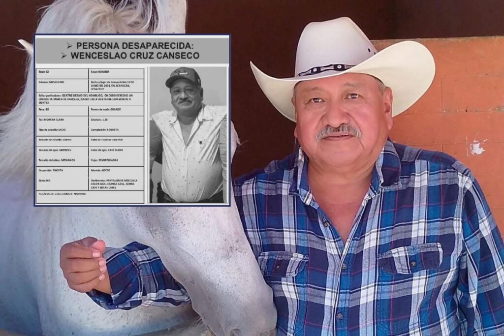 Ficha de búsqueda de Wenceslao Cruz Canseco, desaparecido en Acayucan, Veracruz