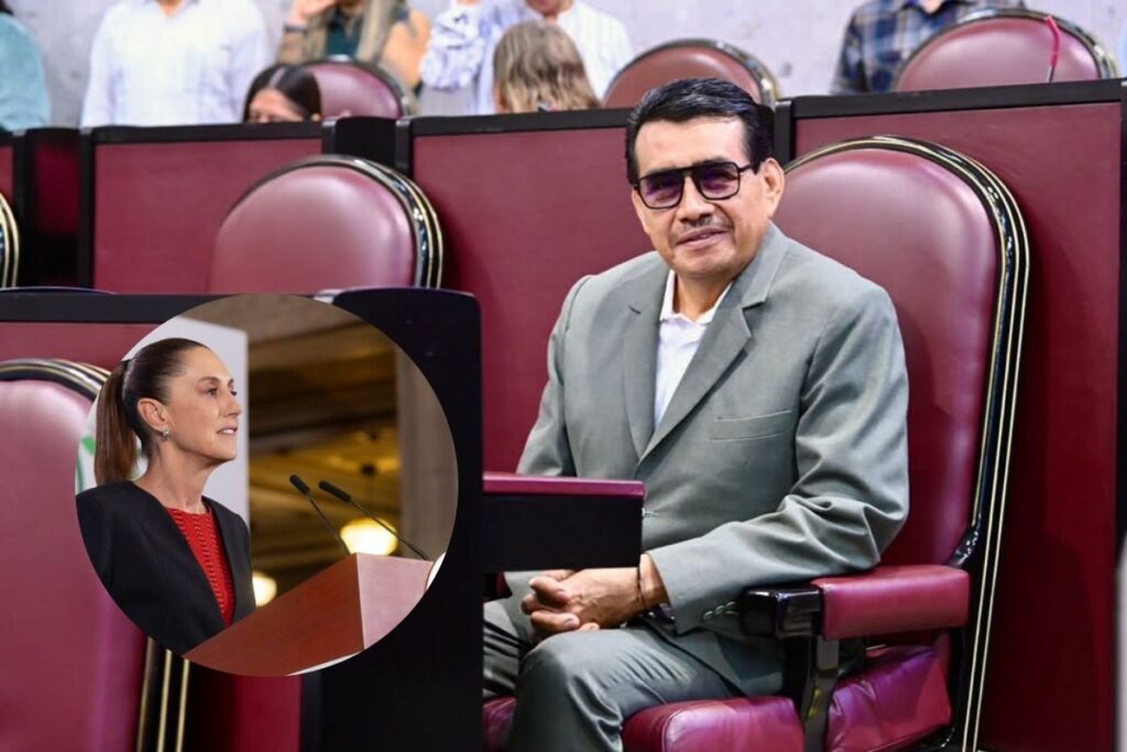 Claudia Sheinbaum durante la conferencia donde anuncia la revisión de la reforma sobre la revocación de mandato en Veracruz.