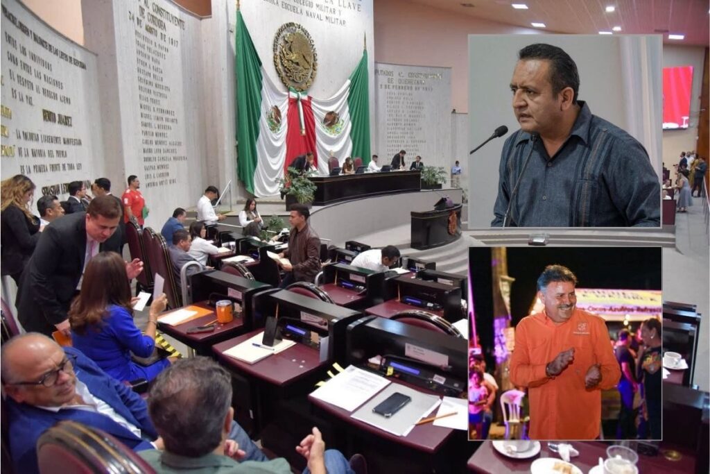 Representantes legales de los alcaldes de Ixhuatlán del Sureste y Úrsulo Galván entregan documentos en el Congreso de Veracruz durante el procedimiento de desafuero.