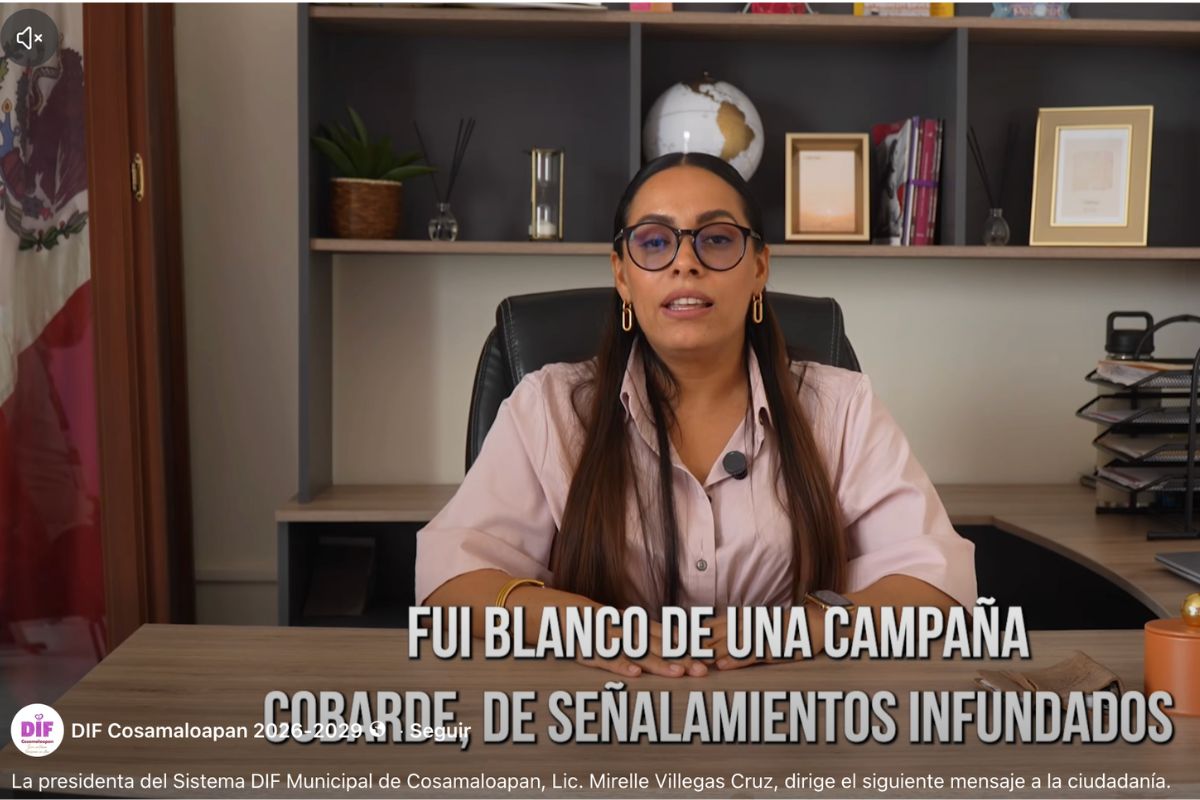 Mirelle Villegas Cruz, presidenta saliente del DIF Municipal de Cosamaloapan.