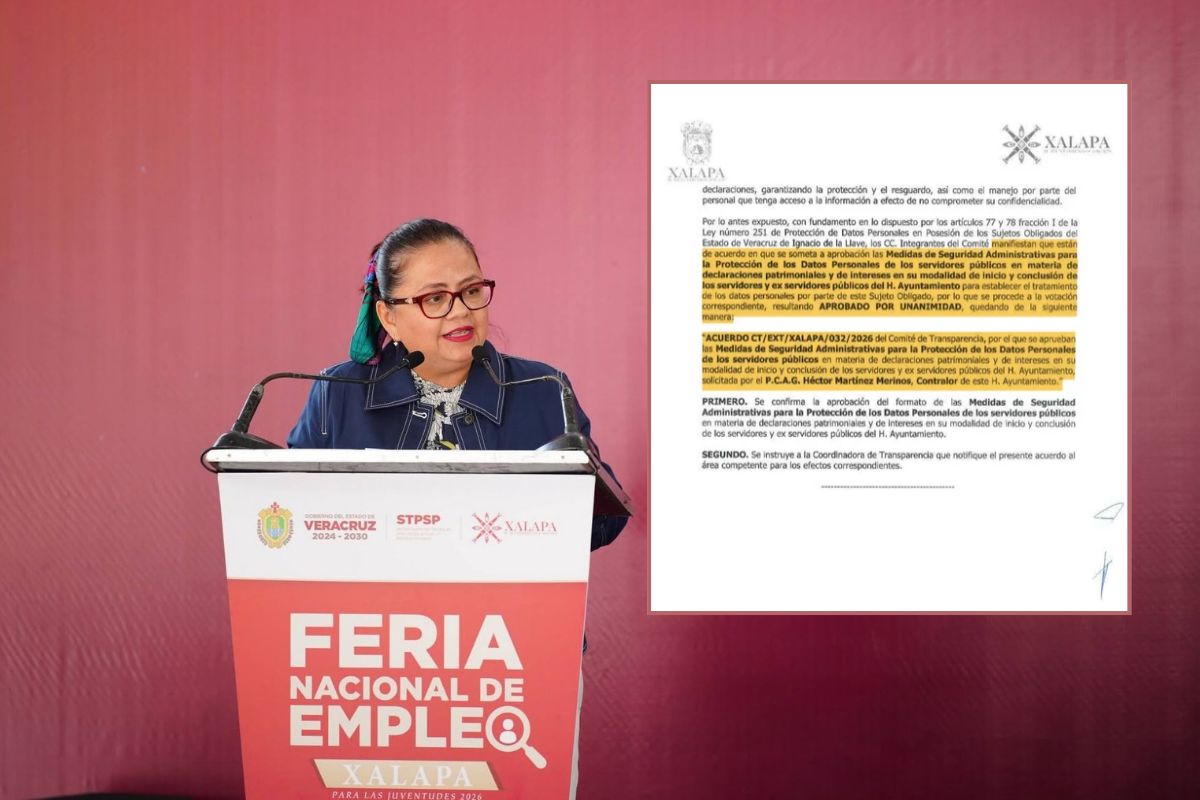 Daniela Griego Ceballos, alcaldesa de Xalapa, durante un acto oficial.