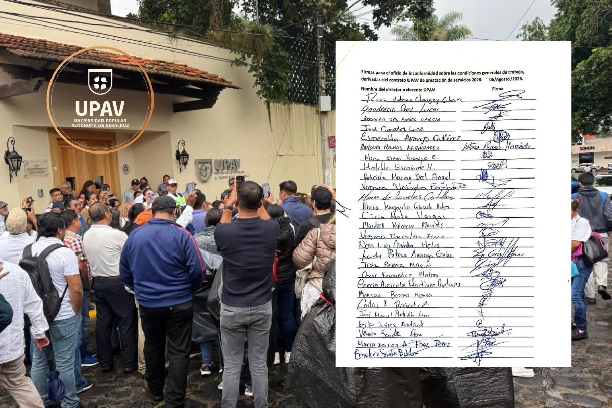 Oficio de inconformidad firmado por 305 docentes y directivos de la UPAV, entregado en Sefiplan.