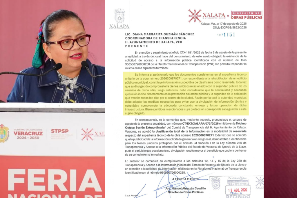 El Gobierno de Xalapa que preside Daniela Griego Ceballos.