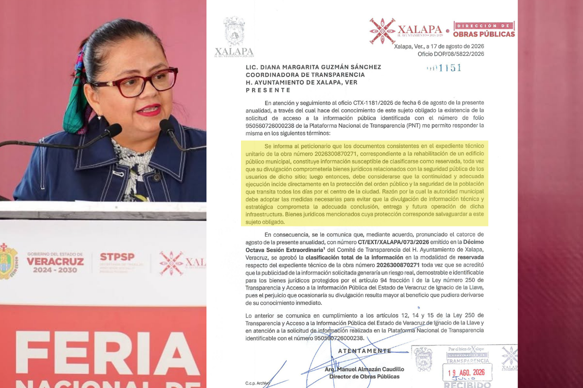 El Gobierno de Xalapa que preside Daniela Griego Ceballos.