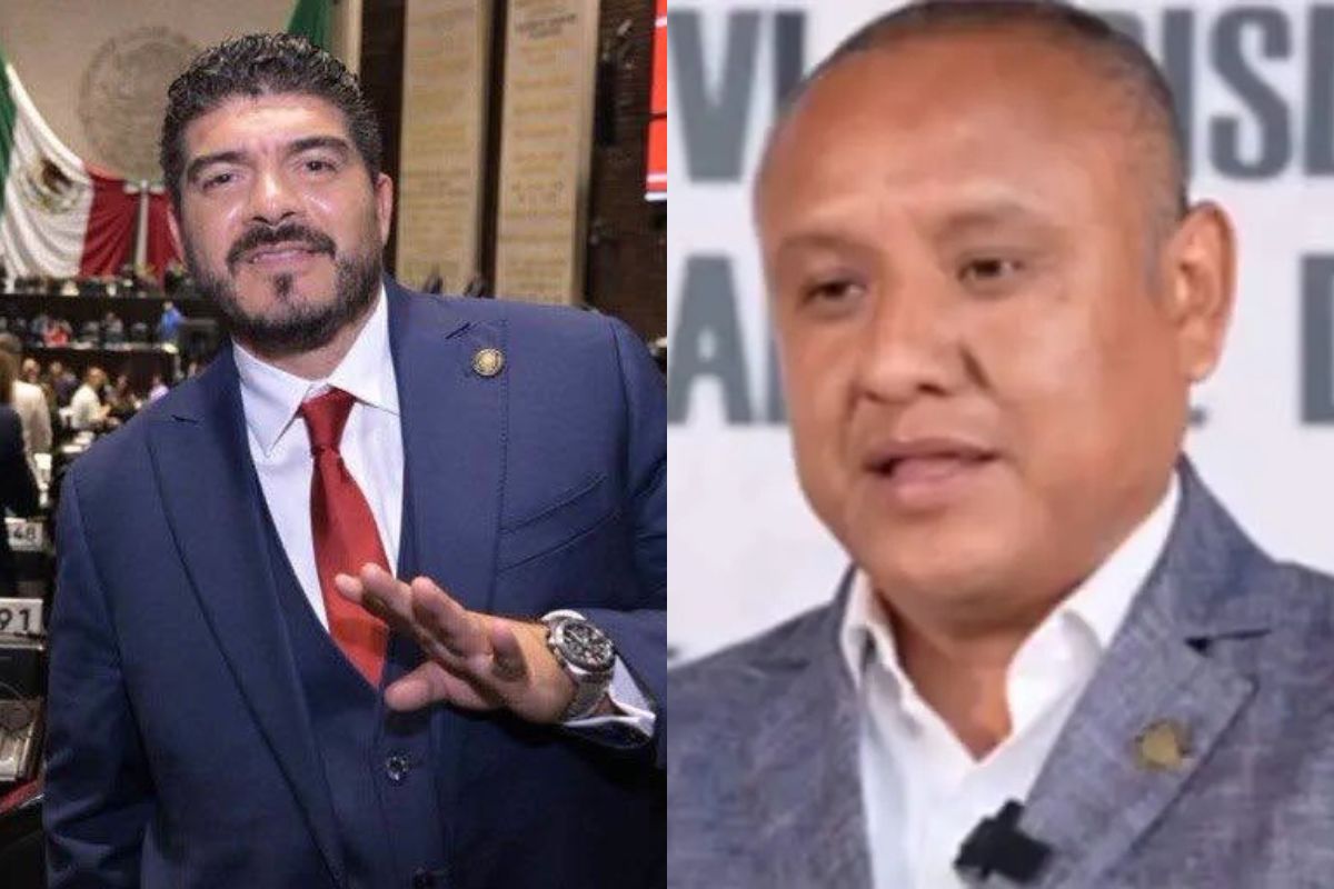 Benito Aguas Atlahua y Zenyazen Escobar García, diputados federales de Veracruz.