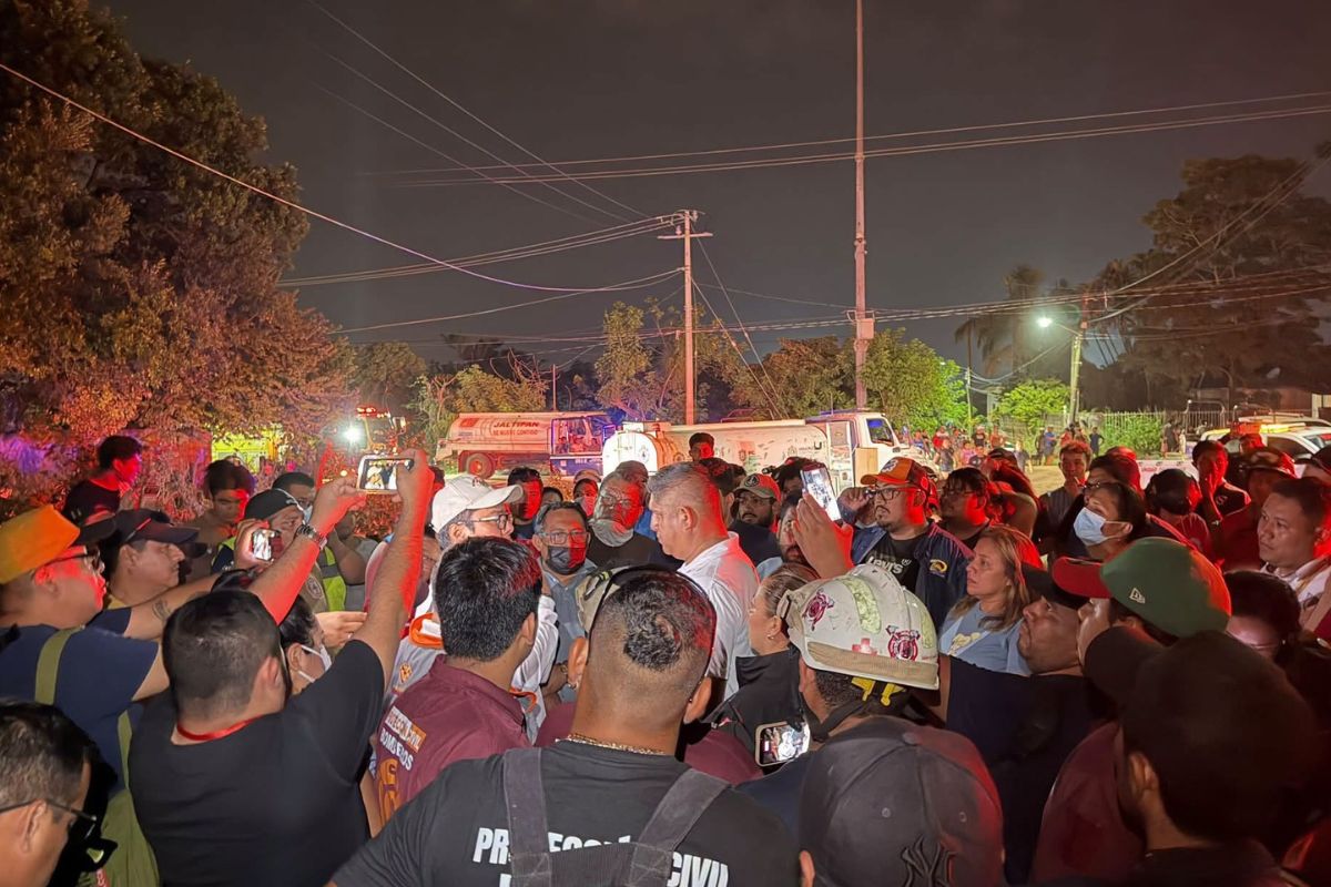 La evacuación preventiva en comunidades de Jáltipan, Veracruz.