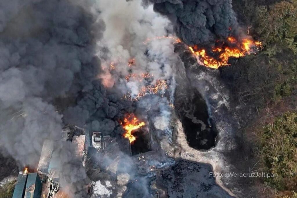 Planta de sal de PMV Minera en Jáltipan, Veracruz, donde ocurrió la explosión del 14 de septiembre.