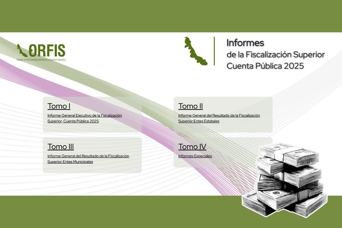 Portada de los Informes de la Fiscalización Superior, Cuenta Pública 2025, del ORFIS Veracruz.