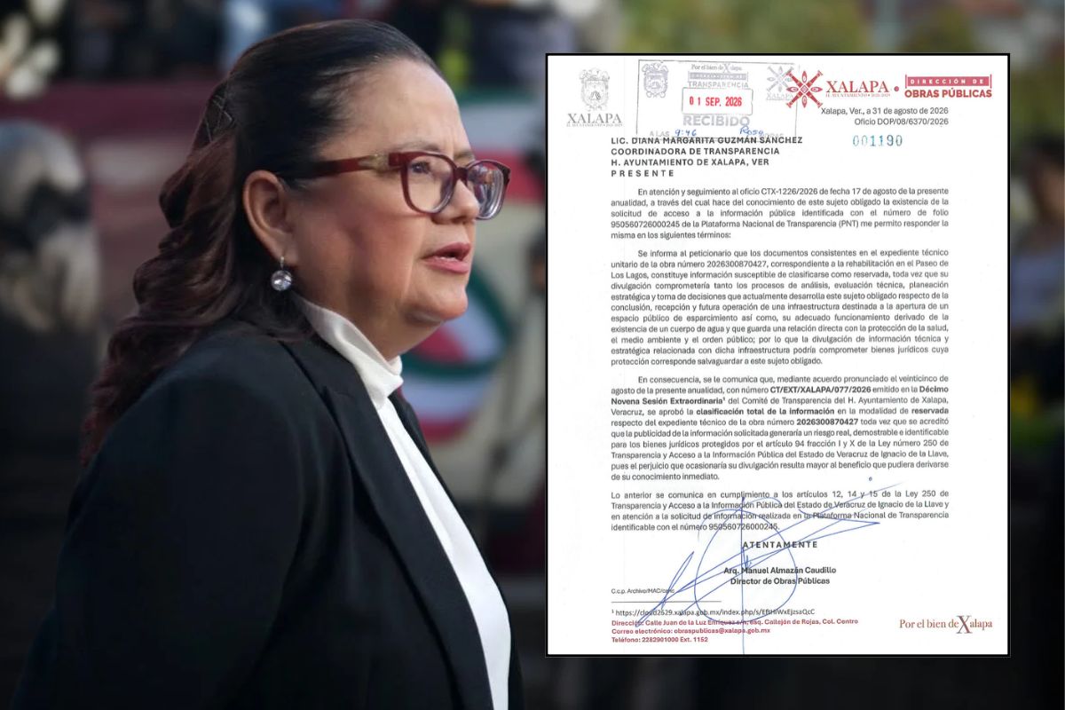 Obra de rehabilitación del Paseo de Los Lagos en Xalapa, con el gobierno de Daniela Griego.