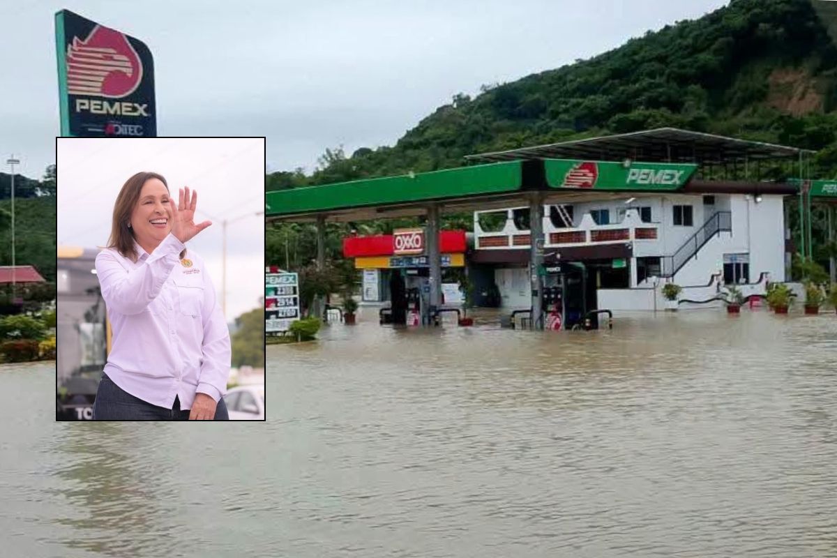 La gobernadora Rocío Nahle García durante una entrevista sobre el frente frío 2 en Veracruz