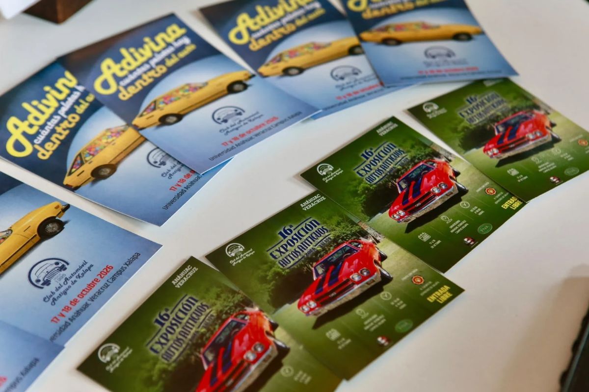 Autos de colección en la Exposición de Autos Antiguos de Xalapa.