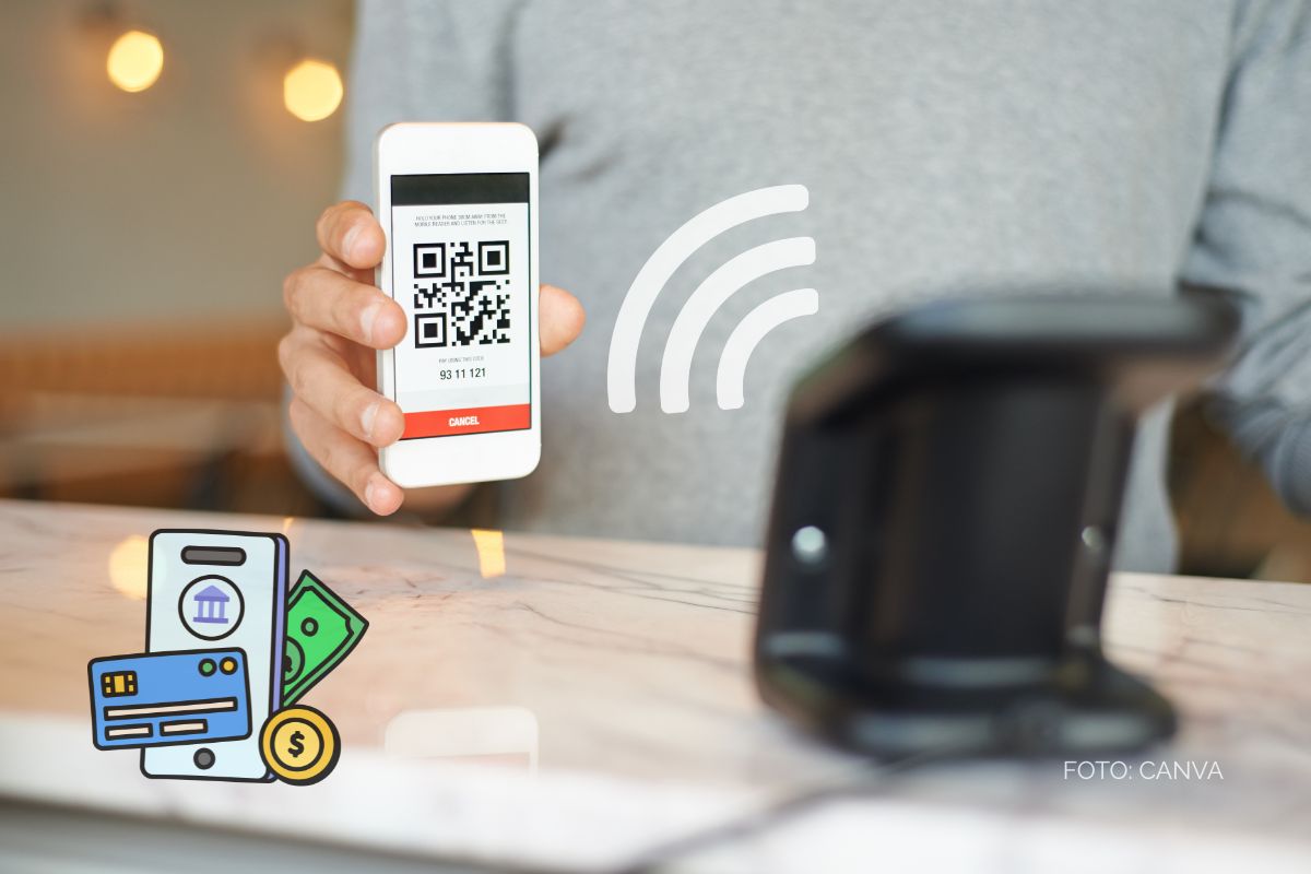 Pago digital con celular en un pequeño negocio, en el contexto de la Ley de Economía Digital