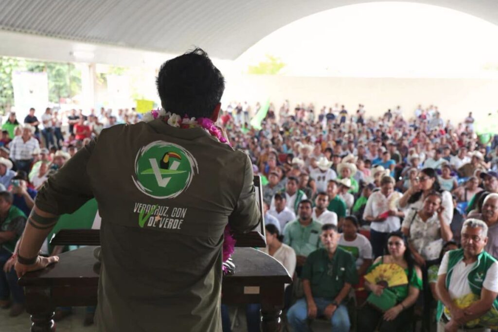 Logotipo del Partido Verde Ecologista de México (PVEM) en Veracruz