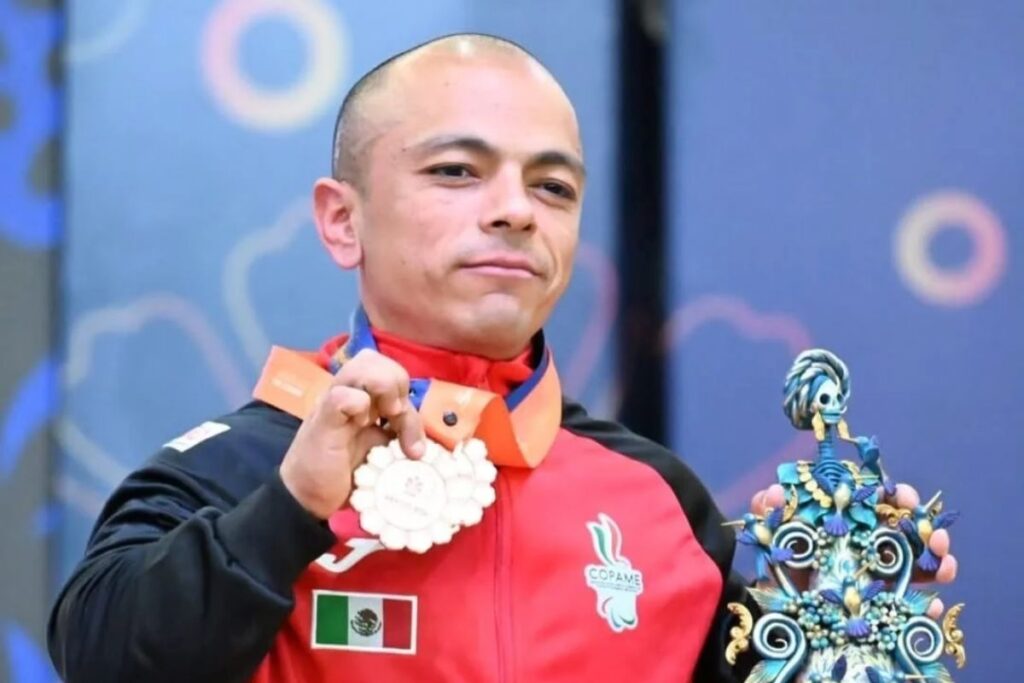David Montiel Caballero, atleta xalapeño de Para Powerlifting, durante el Parapan American Open Championships.